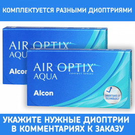 Контактные линзы AIR Optix Aqua (12 шт.)